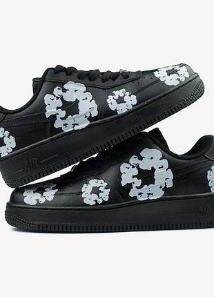Nike Air Force 1 Black Leather Flowers – Image 5
