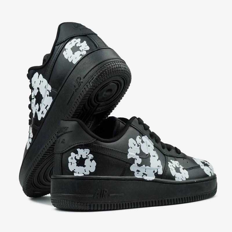 Nike Air Force 1 Black Leather Flowers – Image 6