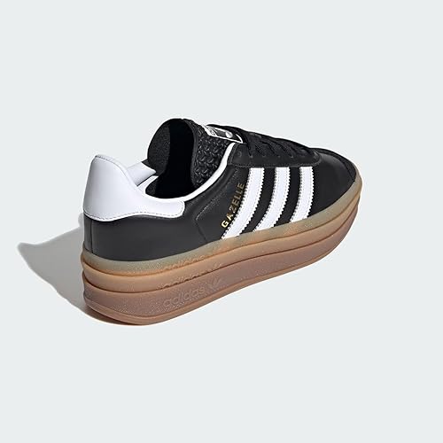 Adidas Gazelle Bold atmos Core Black/Footwear White/Gold Metallic – Image 3