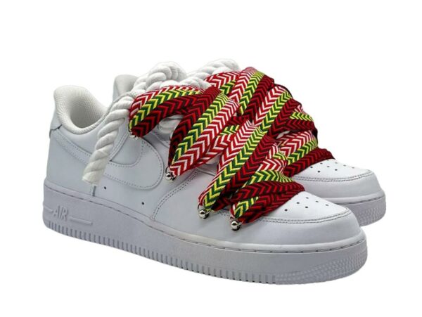 Nike Air Force 1 Low All White Lanvin Rope Laces – Image 2