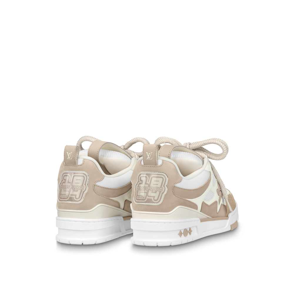 LV Skate sneakers beige et blanc – Image 4