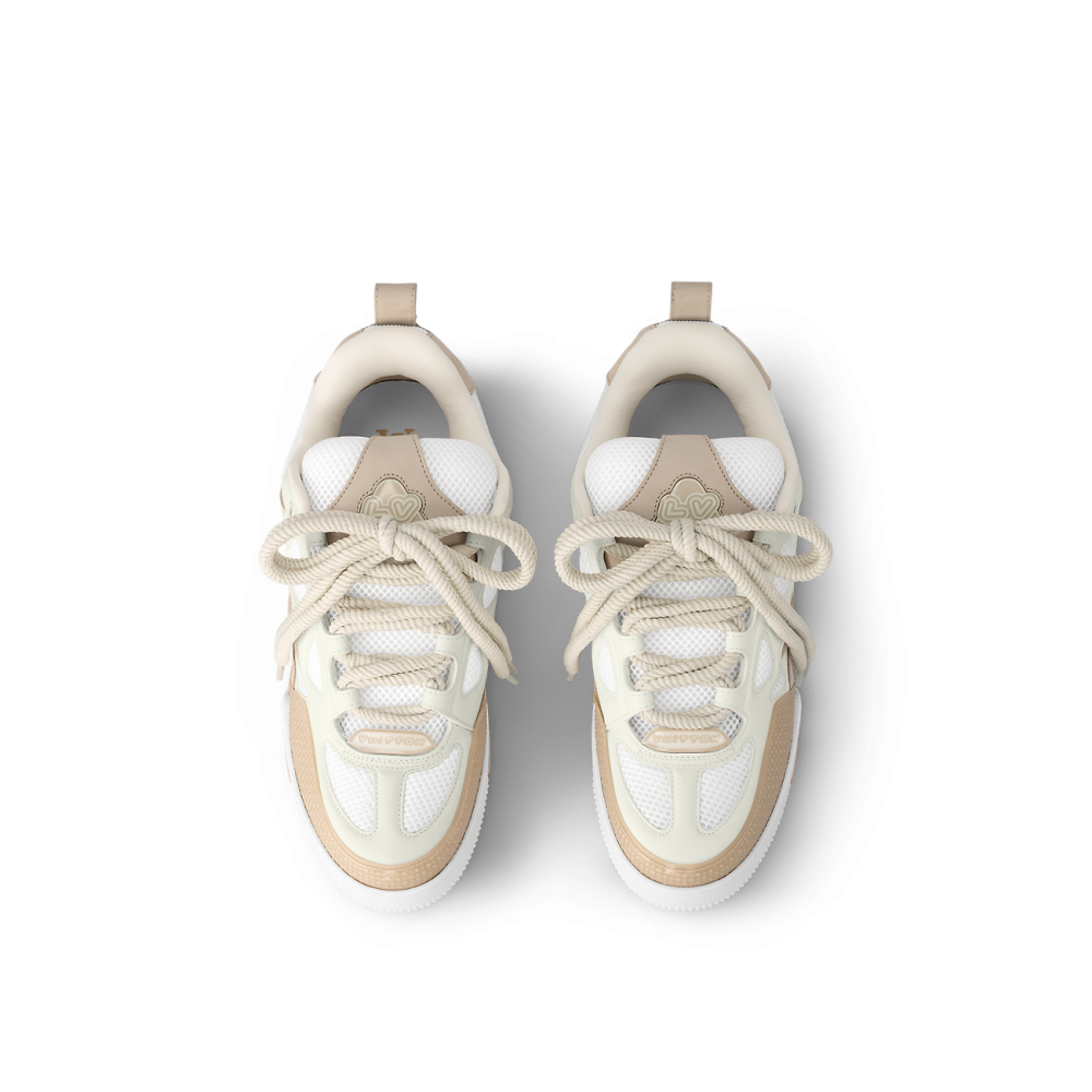 LV Skate sneakers beige et blanc – Image 5