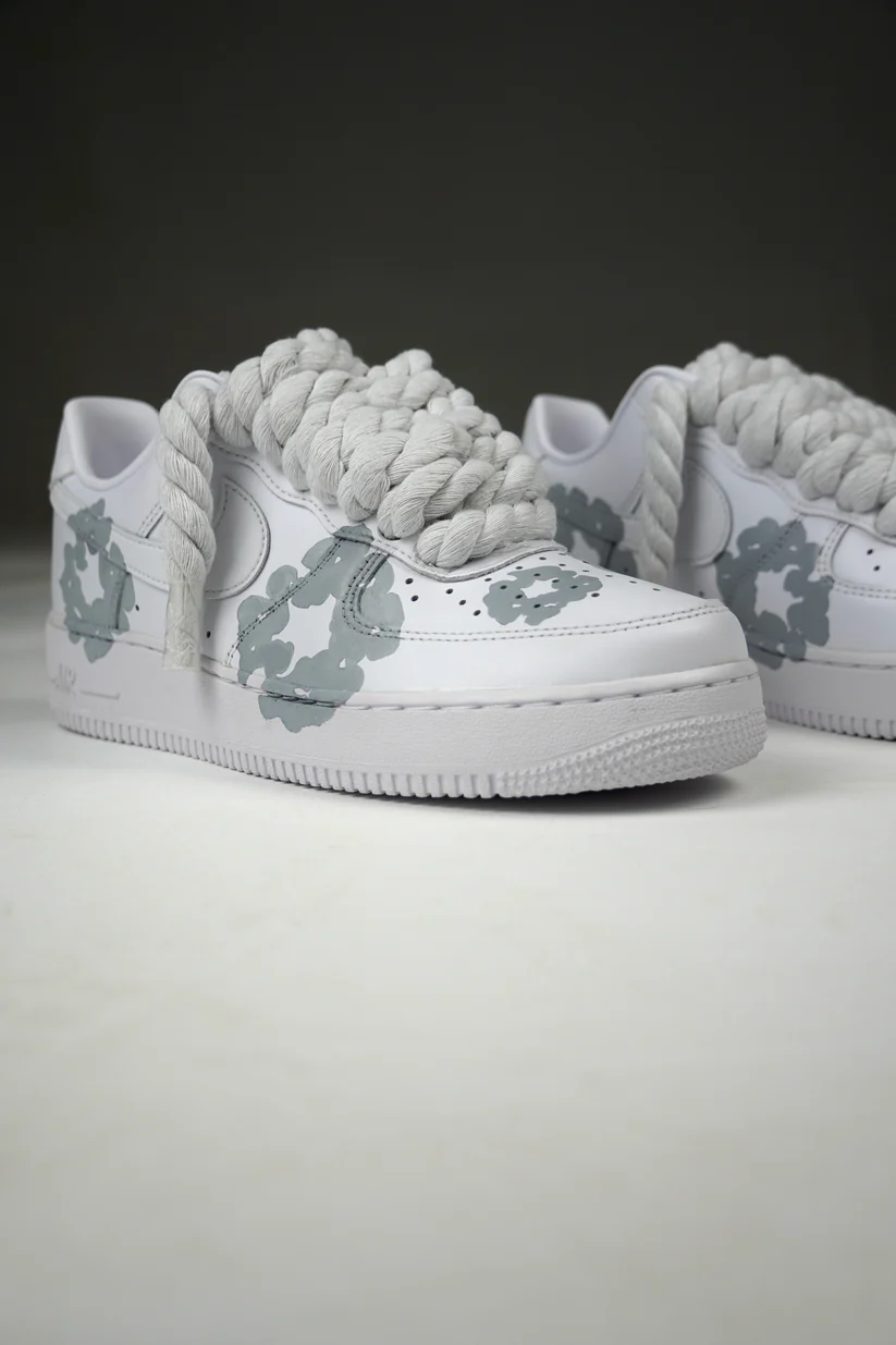 Nike Air Force 1 Low Rope Laces - Denim Tears Cream – Image 6