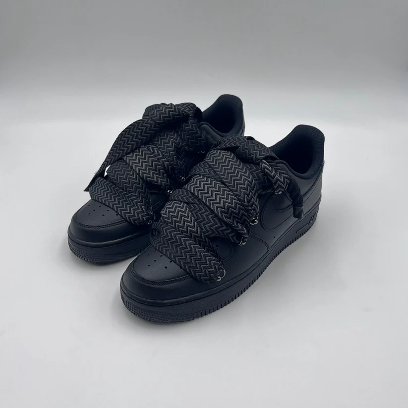 Nike Air Force 1 Low All Black Lanvin Rope Laces – Image 5