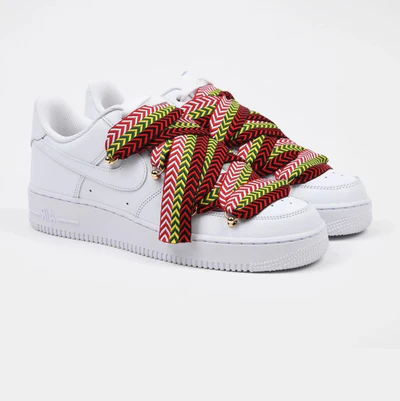 Nike Air Force 1 Low All White Lanvin Rope Laces – Image 3