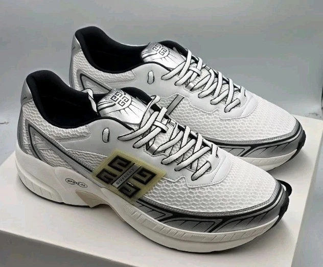 Givenchy Men's NFNTY-52 Runner Sneakers White/Silvery