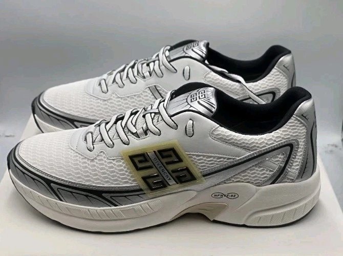 Givenchy Men's NFNTY-52 Runner Sneakers White/Silvery – Image 6