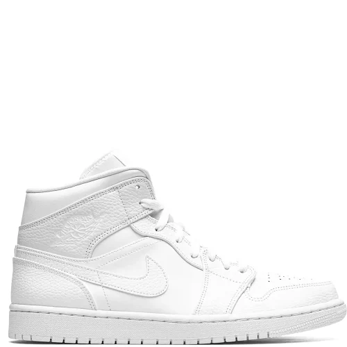 Nike Air Jordan 1 Mid Triple White.