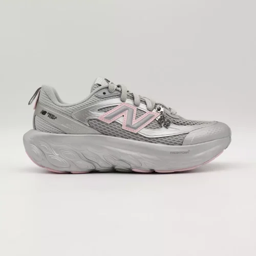 GANNI x New Balance Fresh Foam Trainer 'Silver Metallic Pink'.