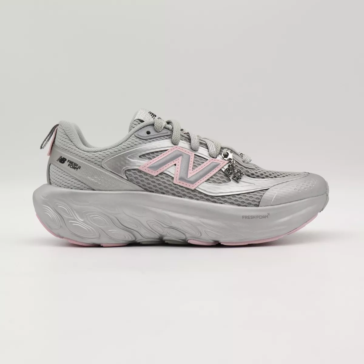 GANNI x New Balance Fresh Foam Trainer 'Silver Metallic Pink'.